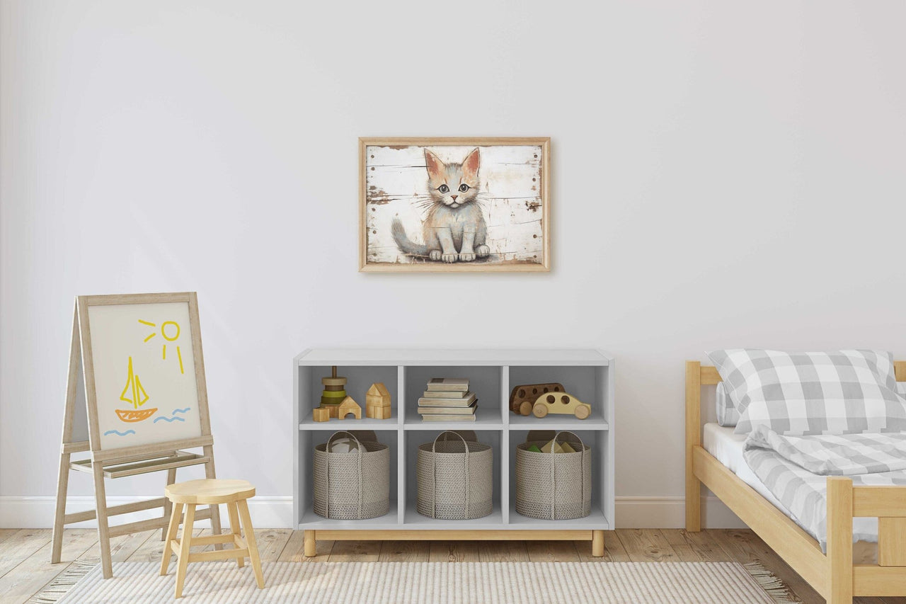 Kitten Wall Art – Animal Nursery Print