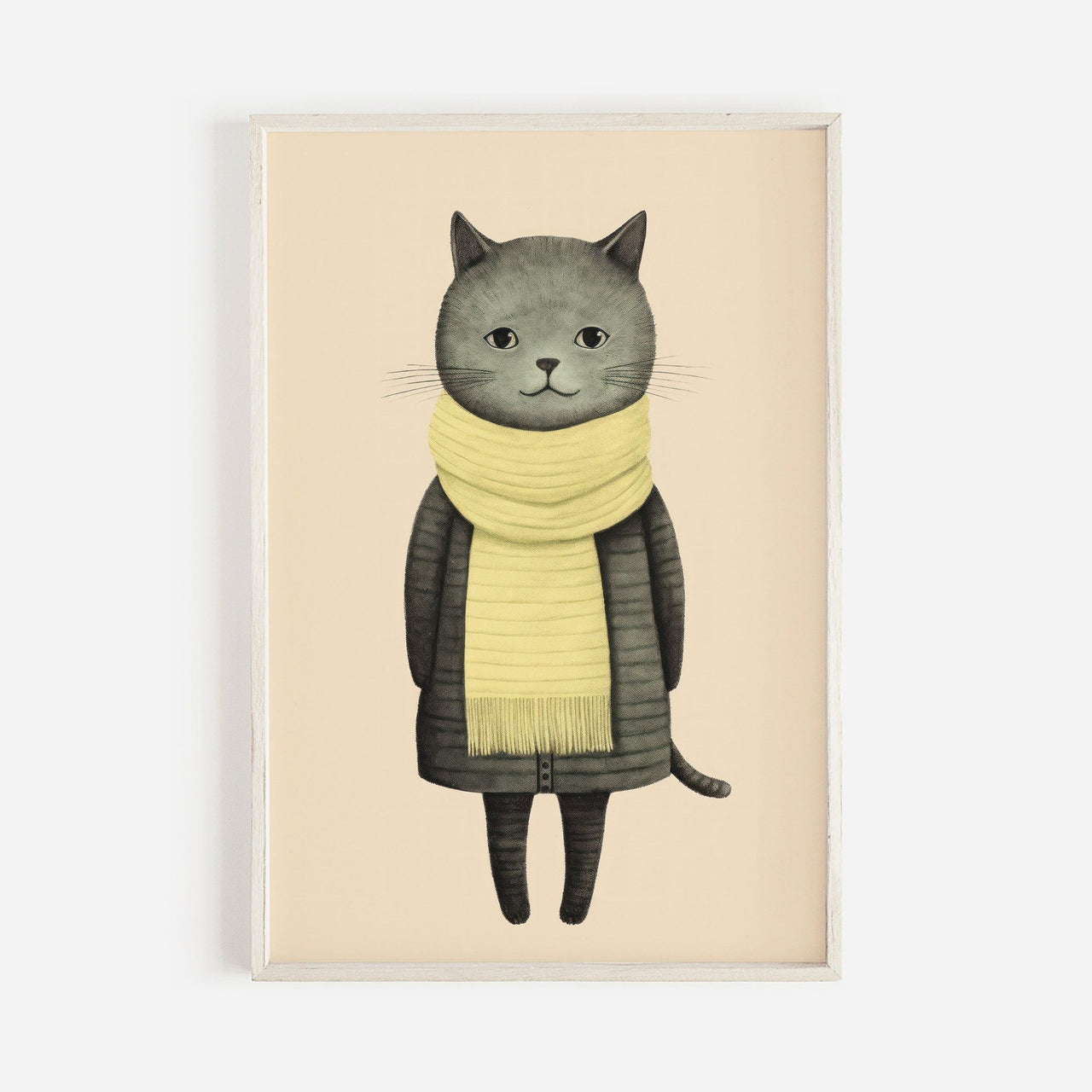 Black Cat Print – Animal Kids Room Wall Decor