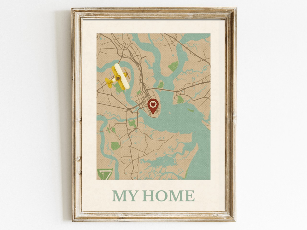 Charleston Prints for Kids - Map, Name and City Illustration • Set of 3