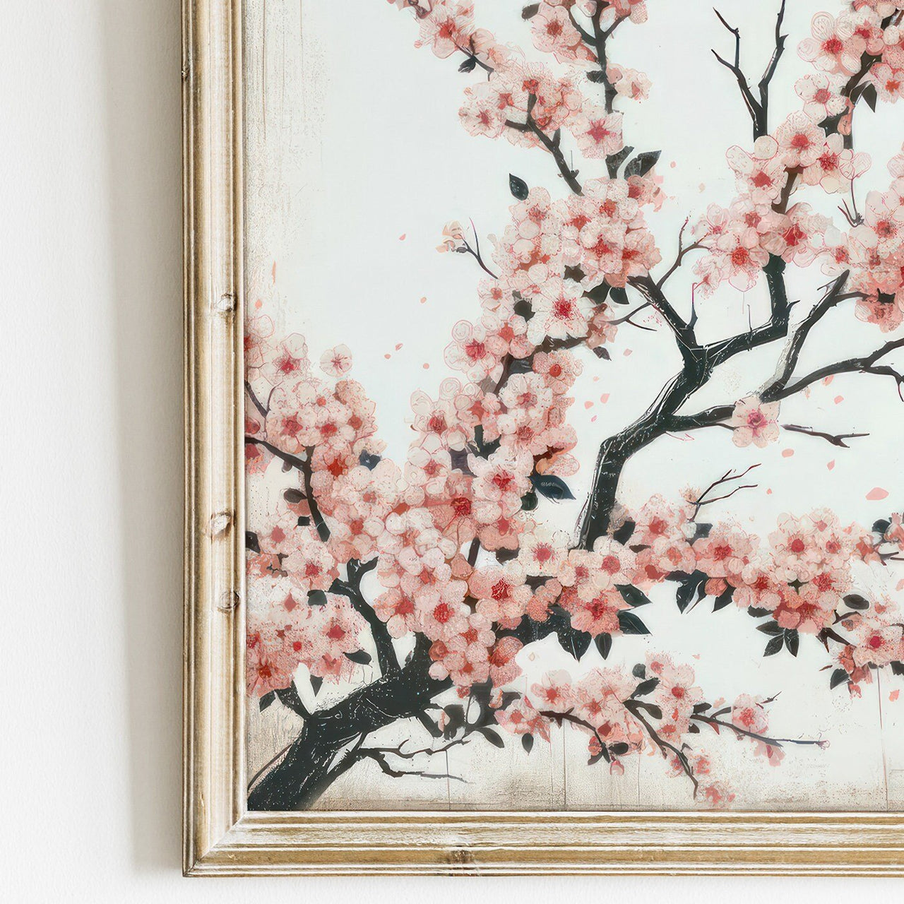Cherry Blossom Print – Floral Living Room Wall Art