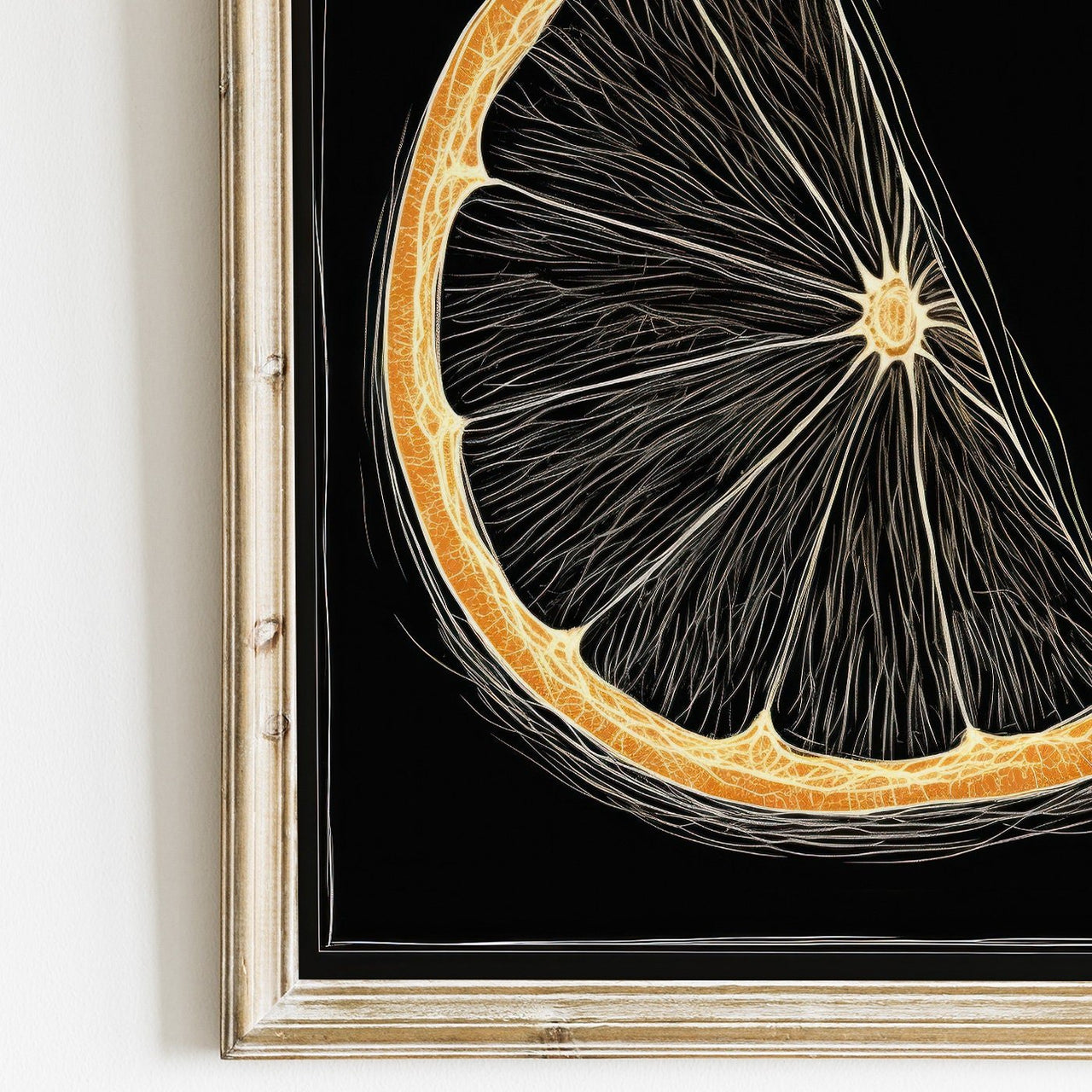 Lemon Slice Wall Art – Citrus Kitchen Print