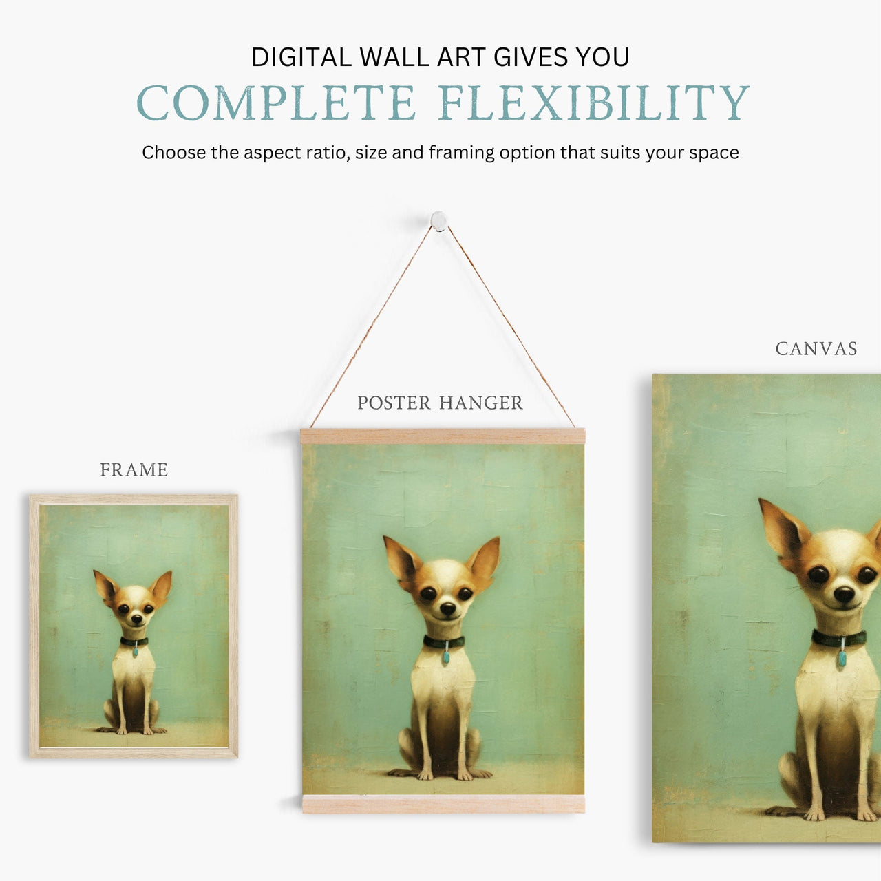 Chihuahua Wall Art – Dog Print for Living Room