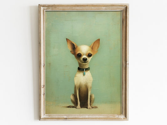 Chihuahua Art, Vintage Dog Decor, Charming Animal Wall Print - WildfieldPrints