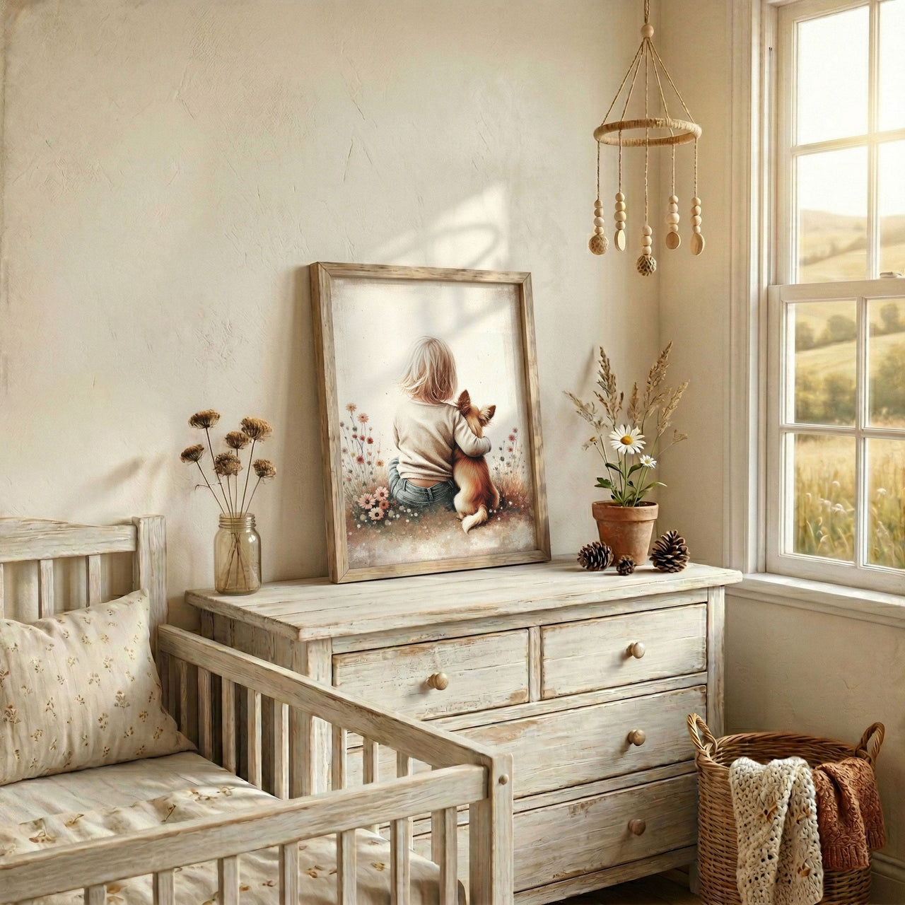 Chihuahua Wall Art – Dog Nursery Print for Girls