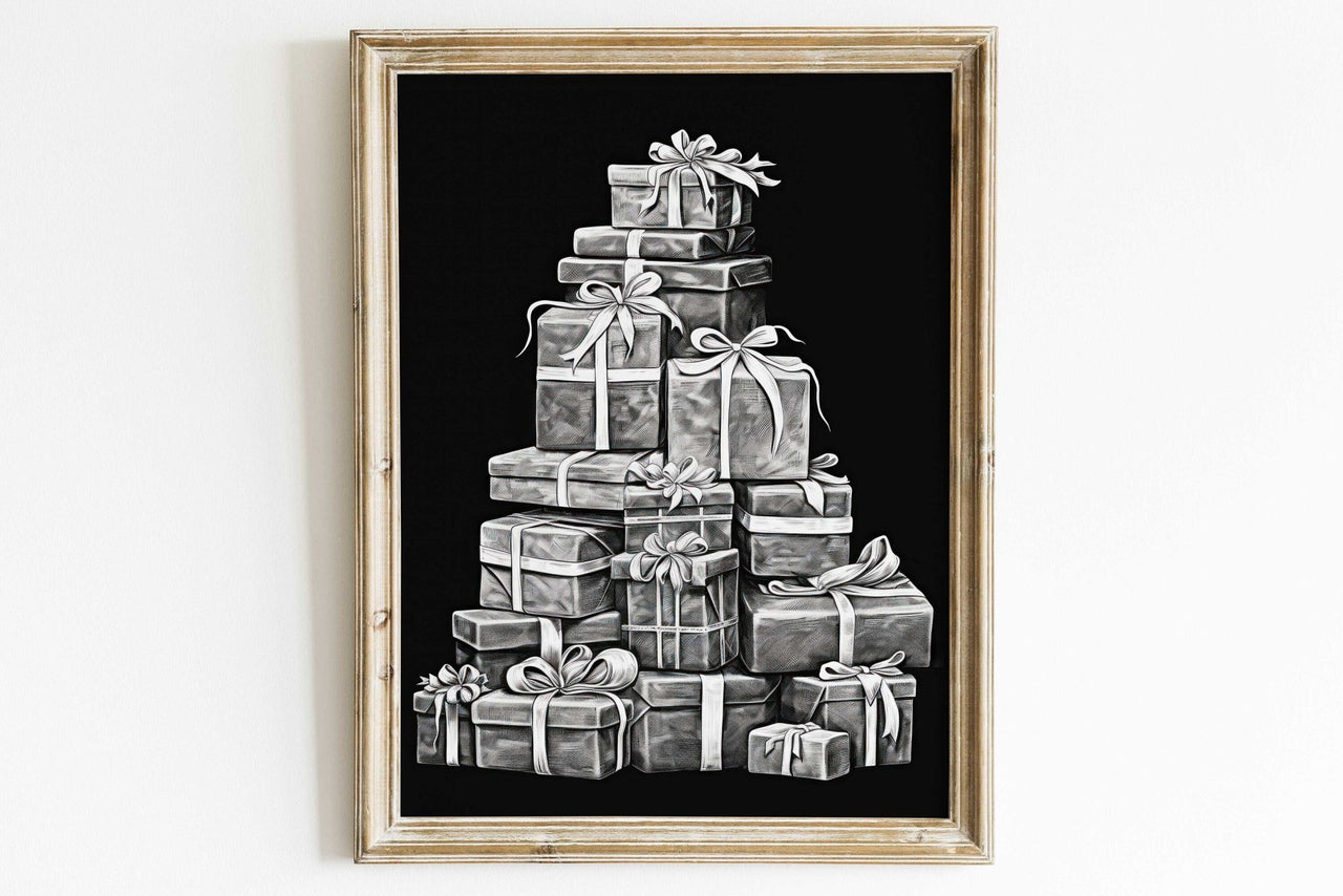 Chalkboard Christmas Wall Decor – Holiday Kids Room Print