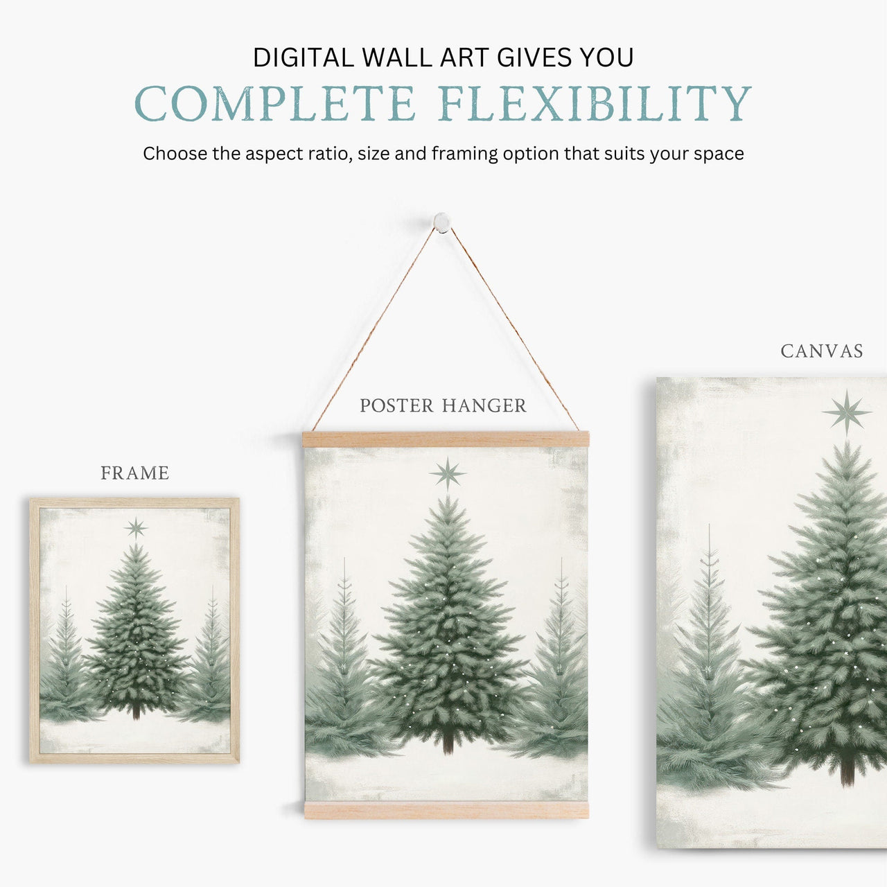 Christmas Tree Print – Holiday Nursery Wall Decor