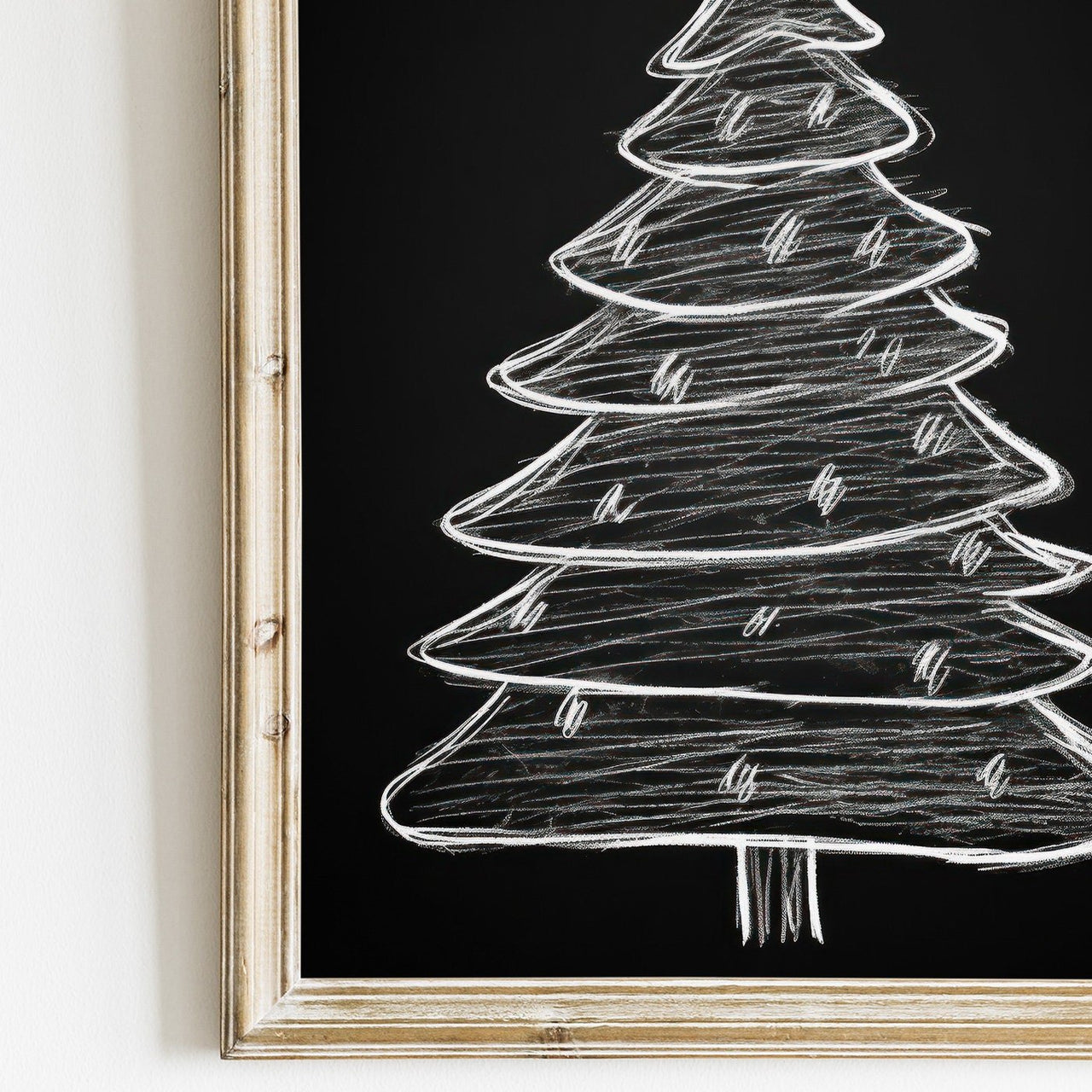 Christmas Tree Wall Art – Holiday Nursery Print
