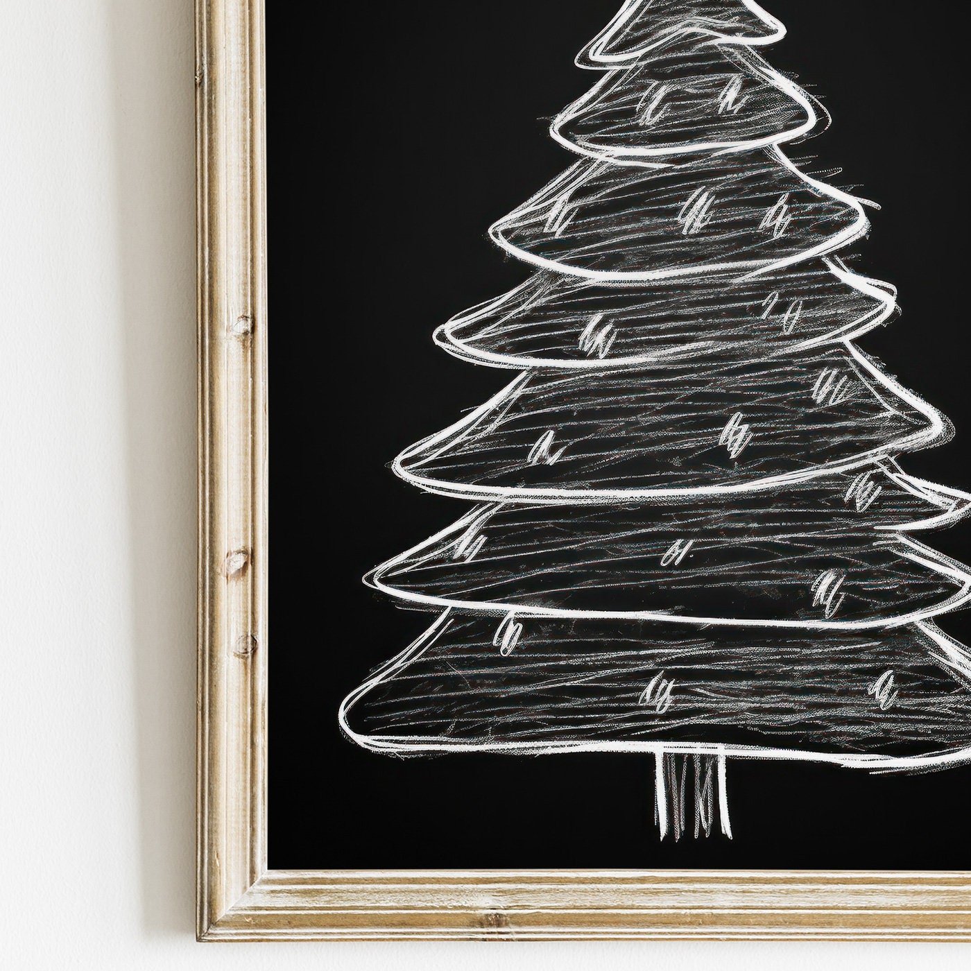 Christmas Tree Wall Art, Festive Nursery Decor, Holiday Print - WildfieldPrints