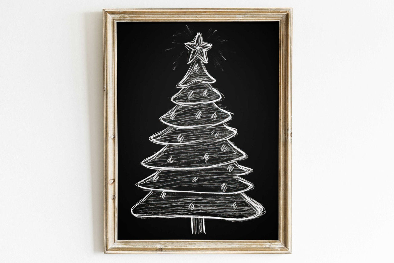 Christmas Tree Wall Art – Holiday Nursery Print