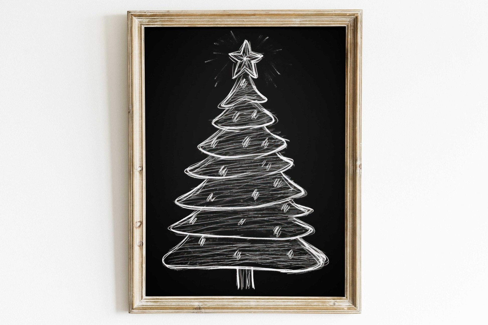 Christmas Tree Wall Art, Festive Nursery Decor, Holiday Print - WildfieldPrints