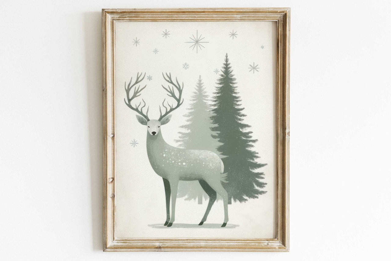 Deer Print – Animal Living Room Wall Decor