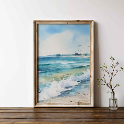Coastal Ocean Art, Beach Home Decor, Vibrant Wall Prints - WildfieldPrints