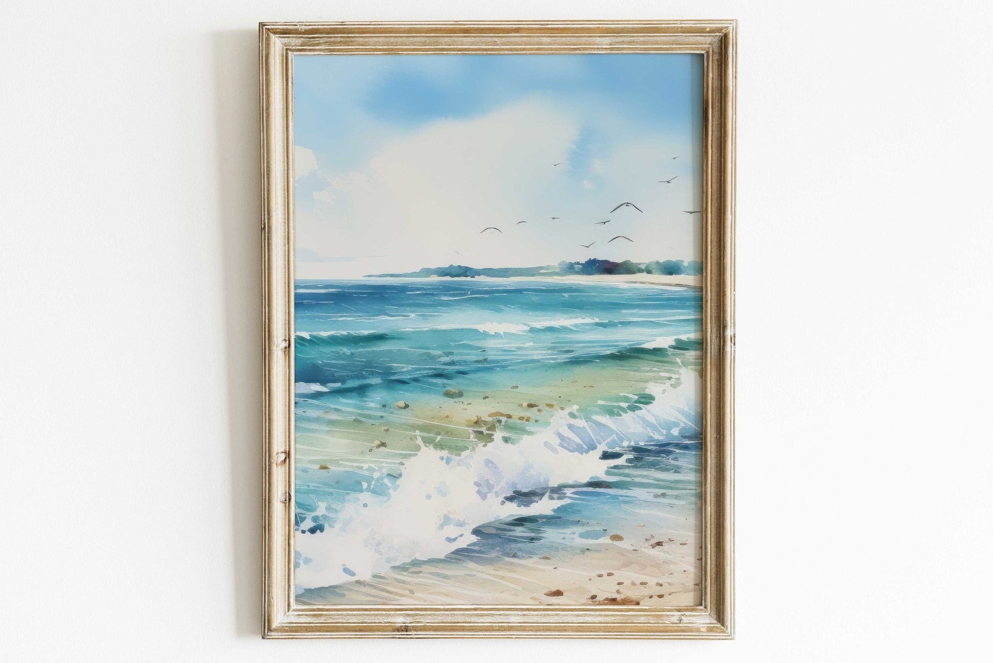 Coastal Ocean Art, Beach Home Decor, Vibrant Wall Prints - WildfieldPrints