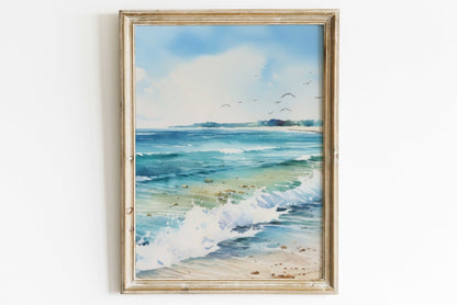 Coastal Ocean Art, Beach Home Decor, Vibrant Wall Prints - WildfieldPrints