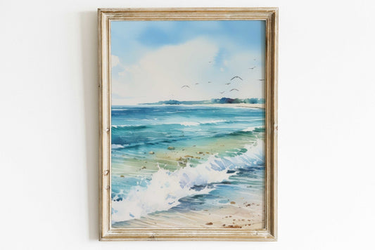Coastal Ocean Art, Beach Home Decor, Vibrant Wall Prints - WildfieldPrints