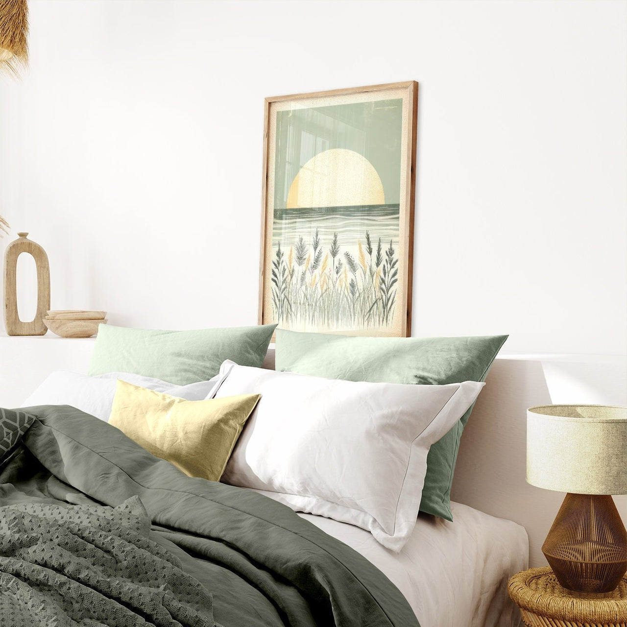 Beach Sunset Wall Art – Coastal Living Room Print