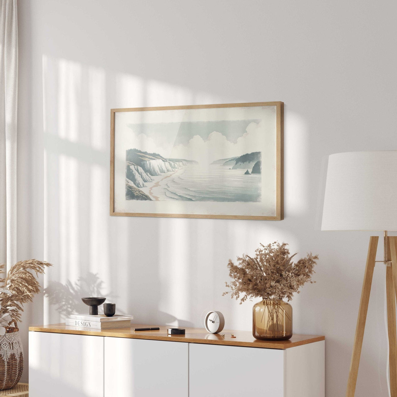 Cliffed Coast Print – Nature Living Room Wall Decor