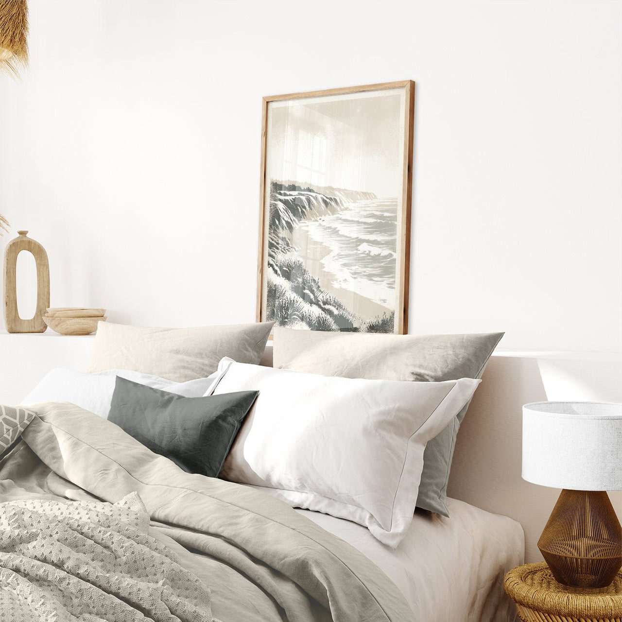 Cliffed Coast Print – Coastal Living Room Wall Decor