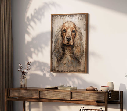 Cocker Spaniel Art Print, Vintage Dog Decor, Gift for Dog Lovers - WildfieldPrints