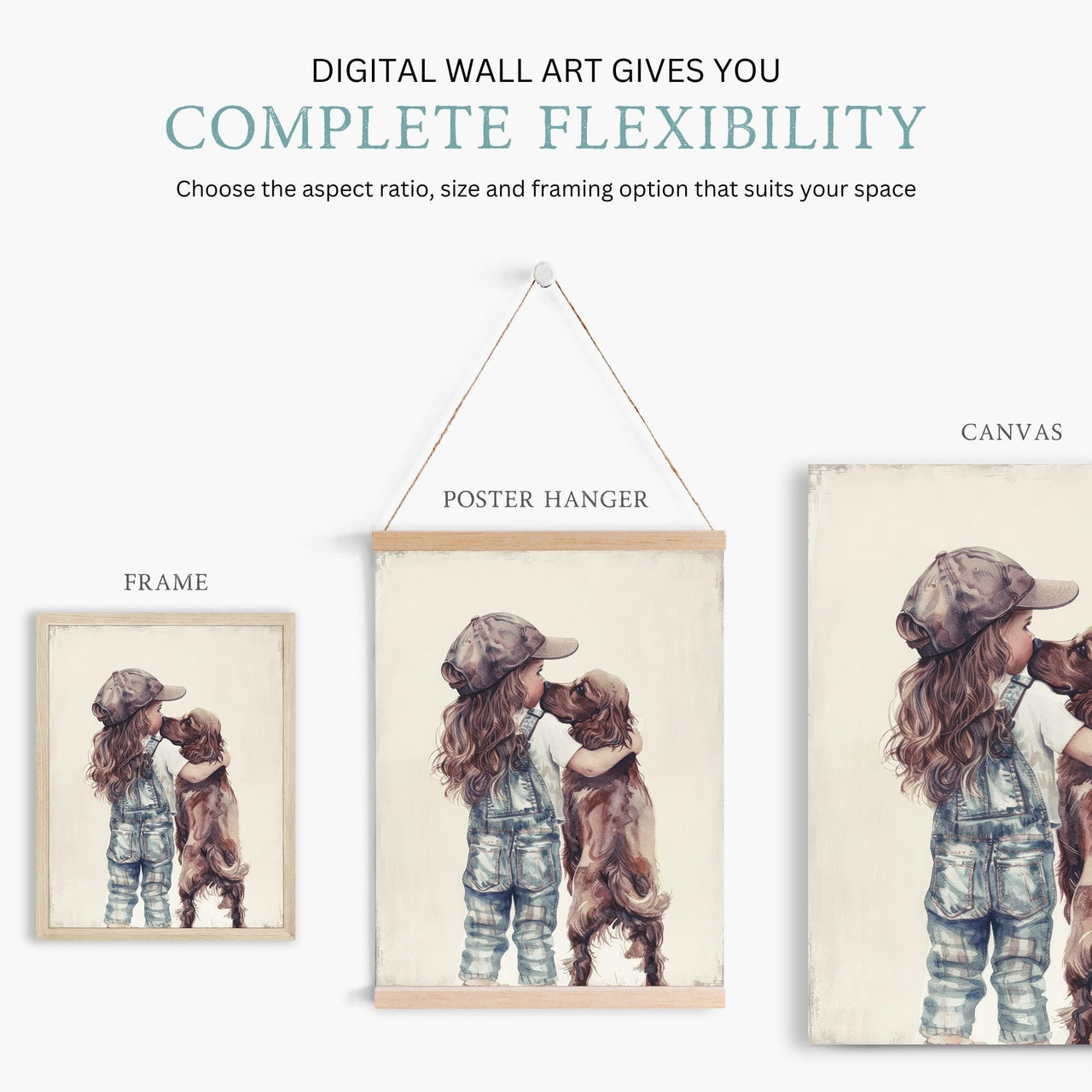 Cocker Spaniel Print – Dog Nursery Wall Art for Girls
