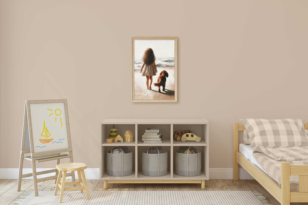 Cocker Spaniel Wall Art – Dog Nursery Print for Girls Room
