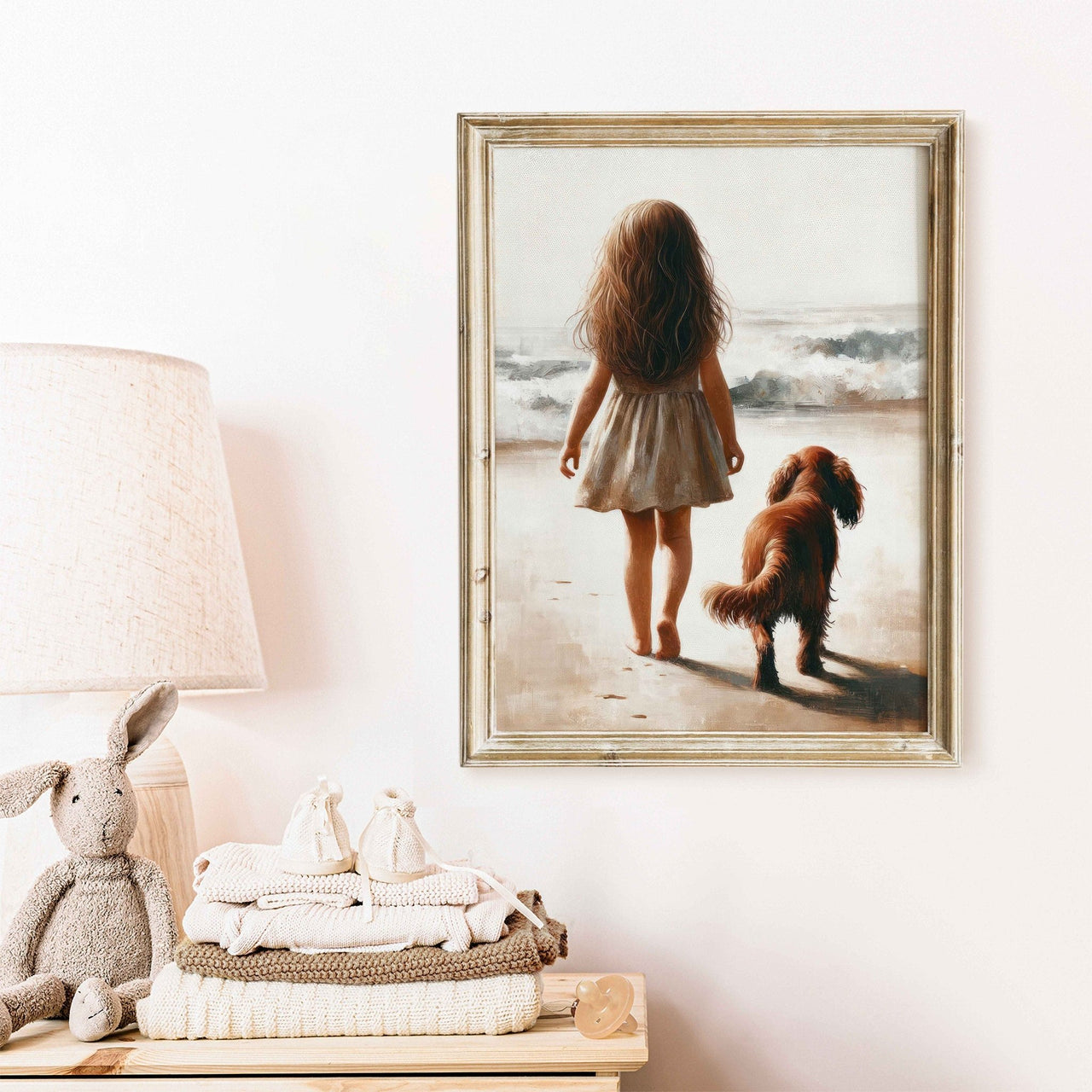 Cocker Spaniel Wall Art – Dog Nursery Print for Girls Room