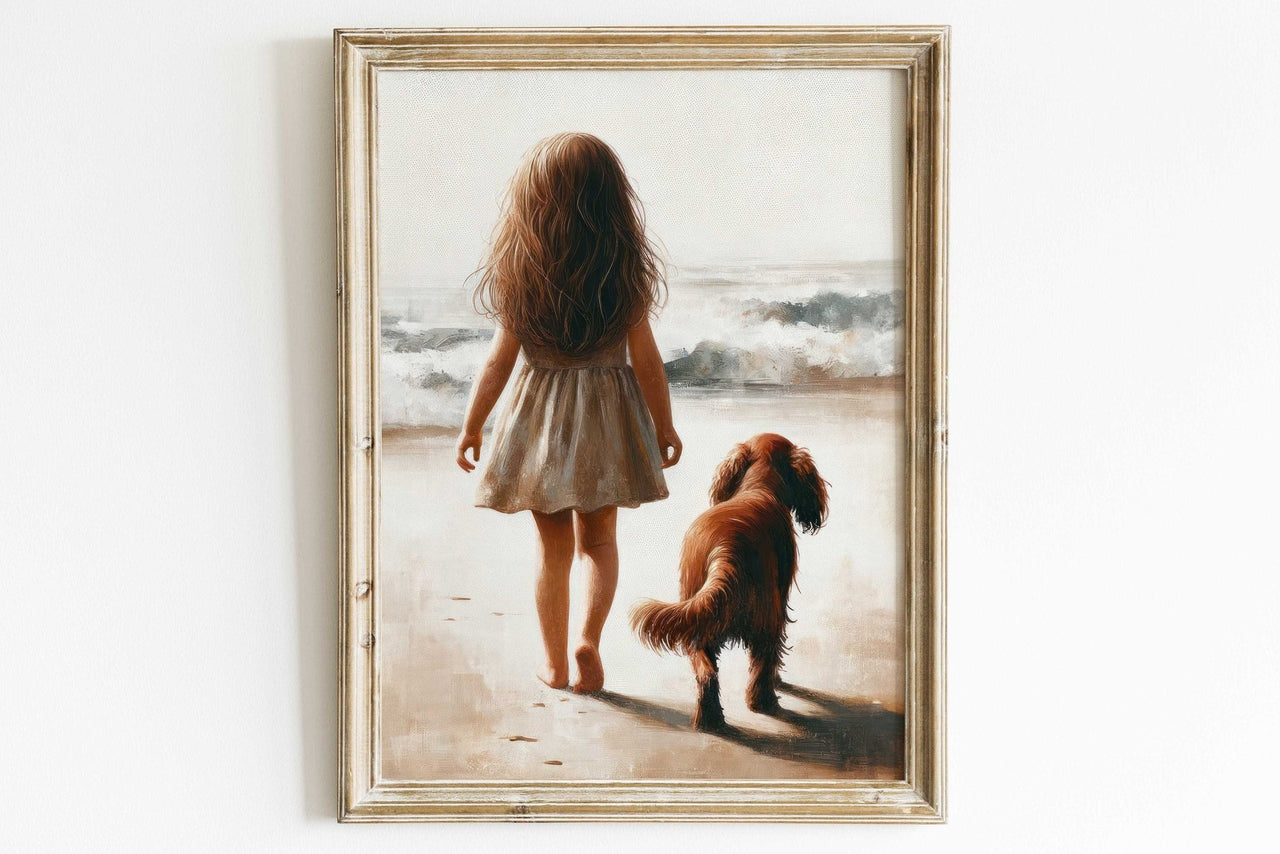 Cocker Spaniel Wall Art – Dog Nursery Print for Girls Room