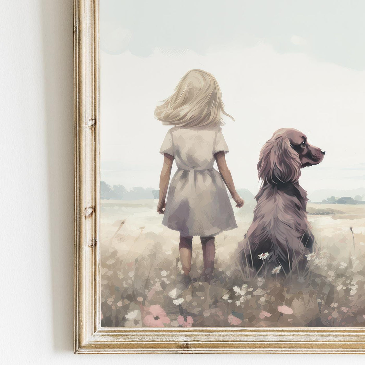Cocker Spaniel Wall Art – Dog Nursery Print for Girls Room • Set of 3