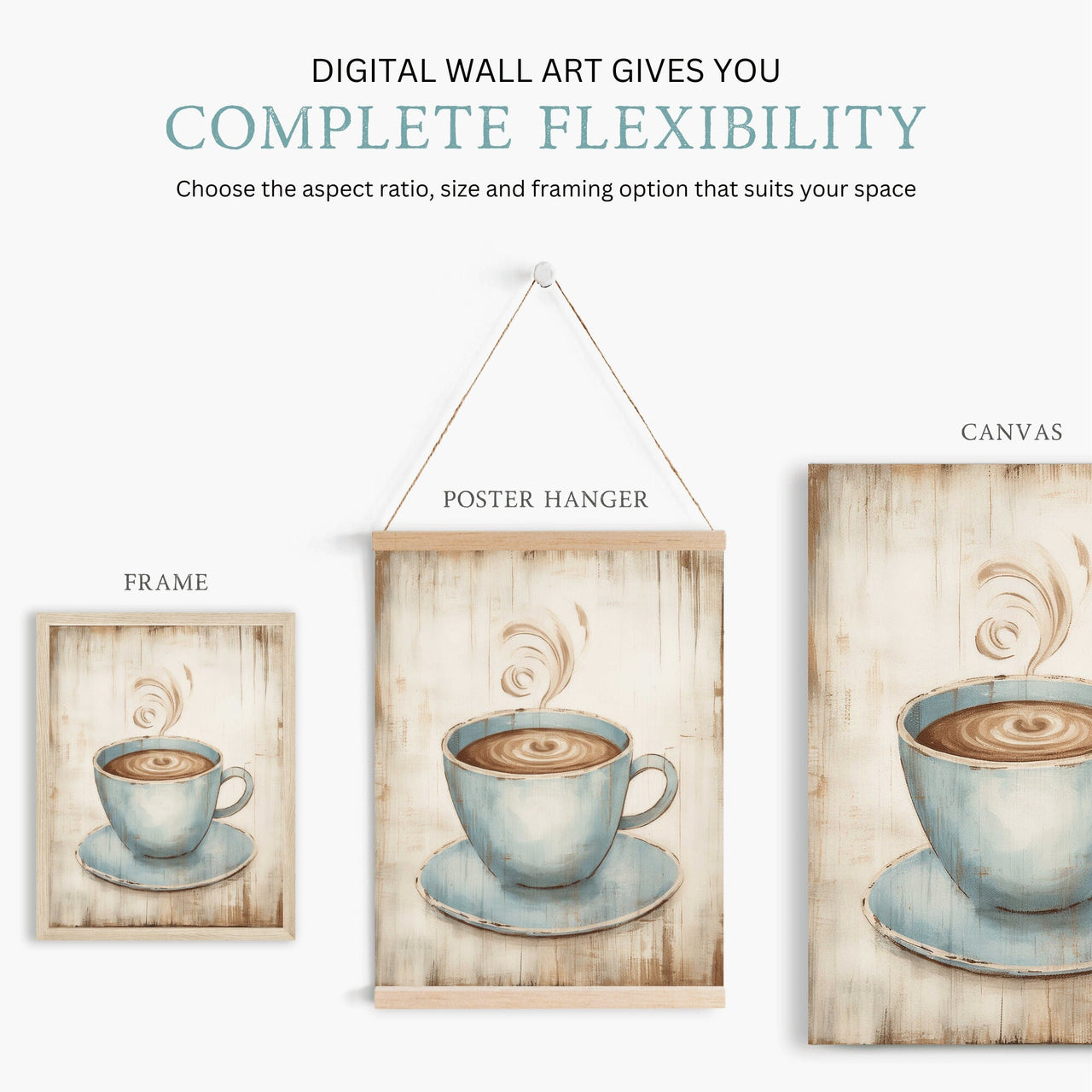 Coffee Art Print – Kitchen Wall Decor for Dining Room