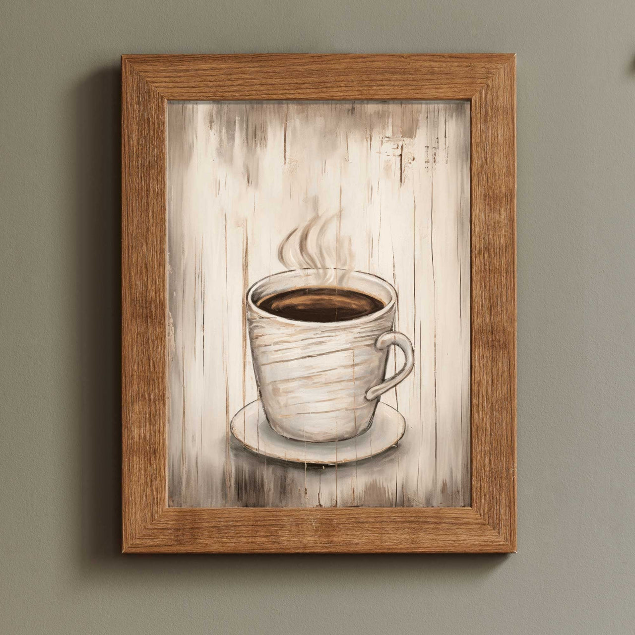 Coffee Art Print – Kitchen Wall Decor for Rustic Spaces
