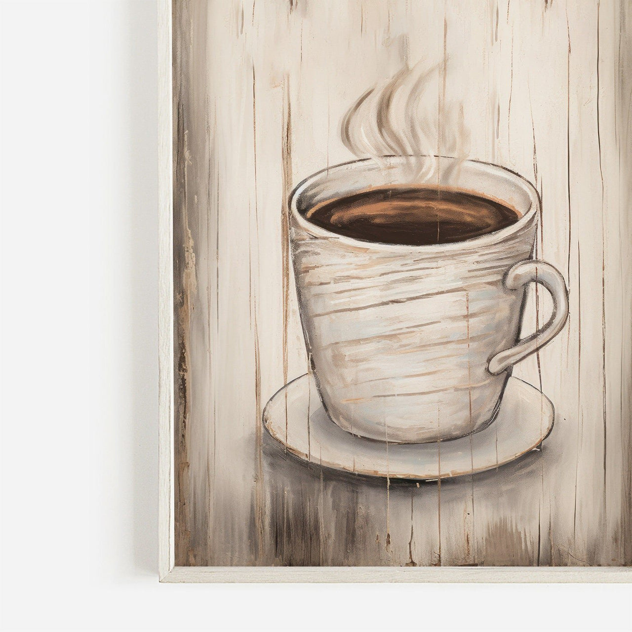Coffee Art Print – Kitchen Wall Decor for Rustic Spaces
