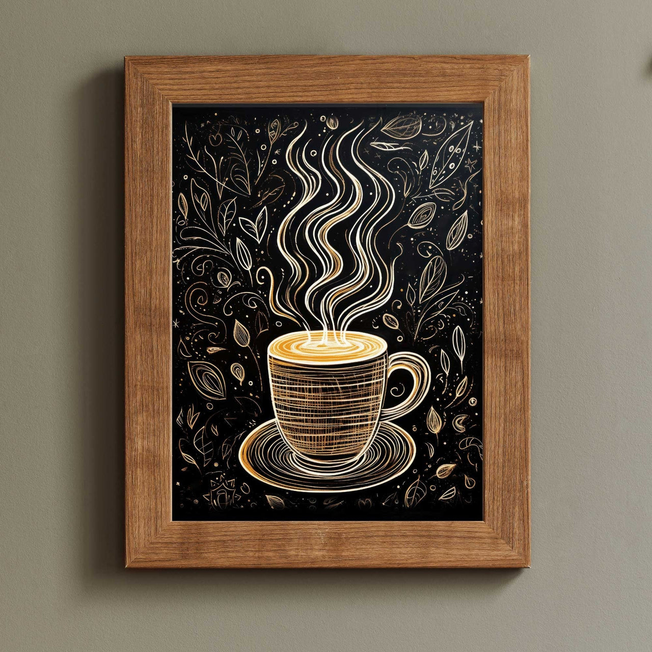 Coffee Cup Wall Art – Kitchen Print for Dining Room