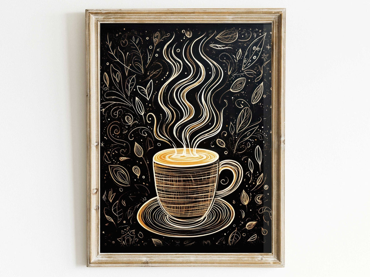 Coffee Cup Wall Art – Kitchen Print for Dining Room