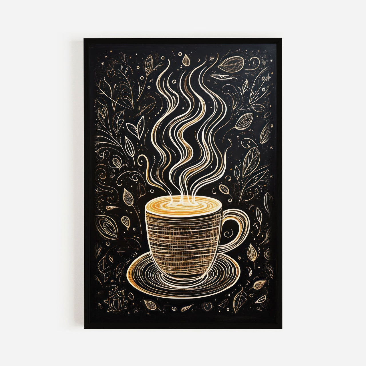 Coffee Cup Wall Art – Kitchen Print for Dining Room