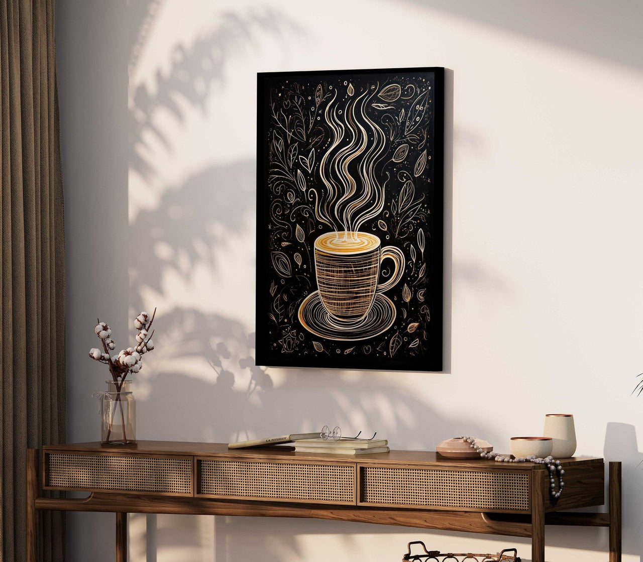 Coffee Cup Wall Art – Kitchen Print for Dining Room