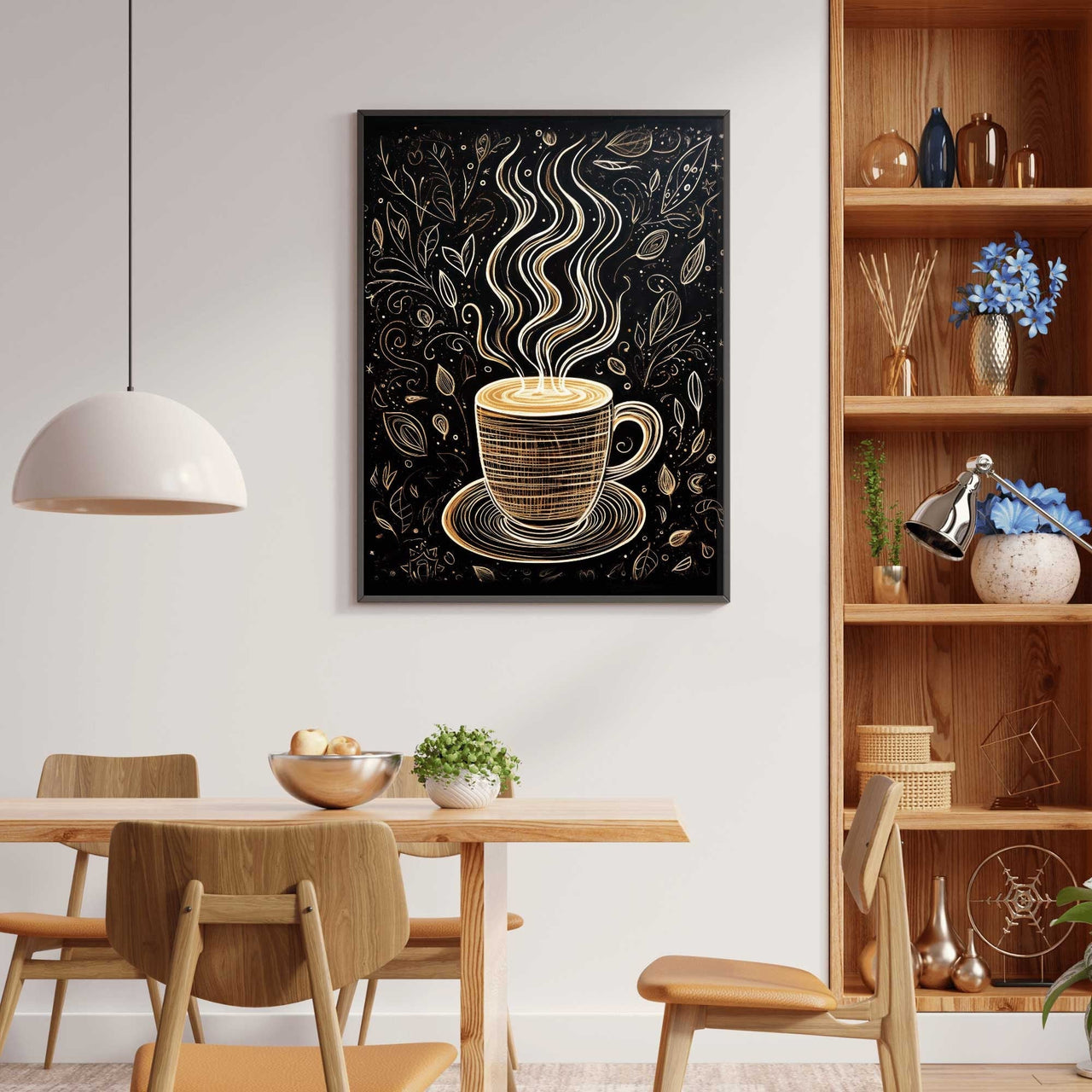 Coffee Cup Wall Art – Kitchen Print for Dining Room