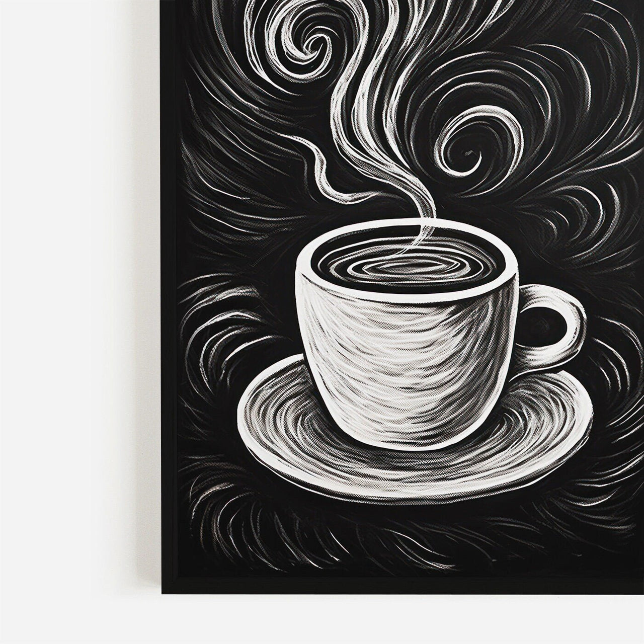 Coffee Cup Print – Kitchen Wall Decor for Rustic Nook