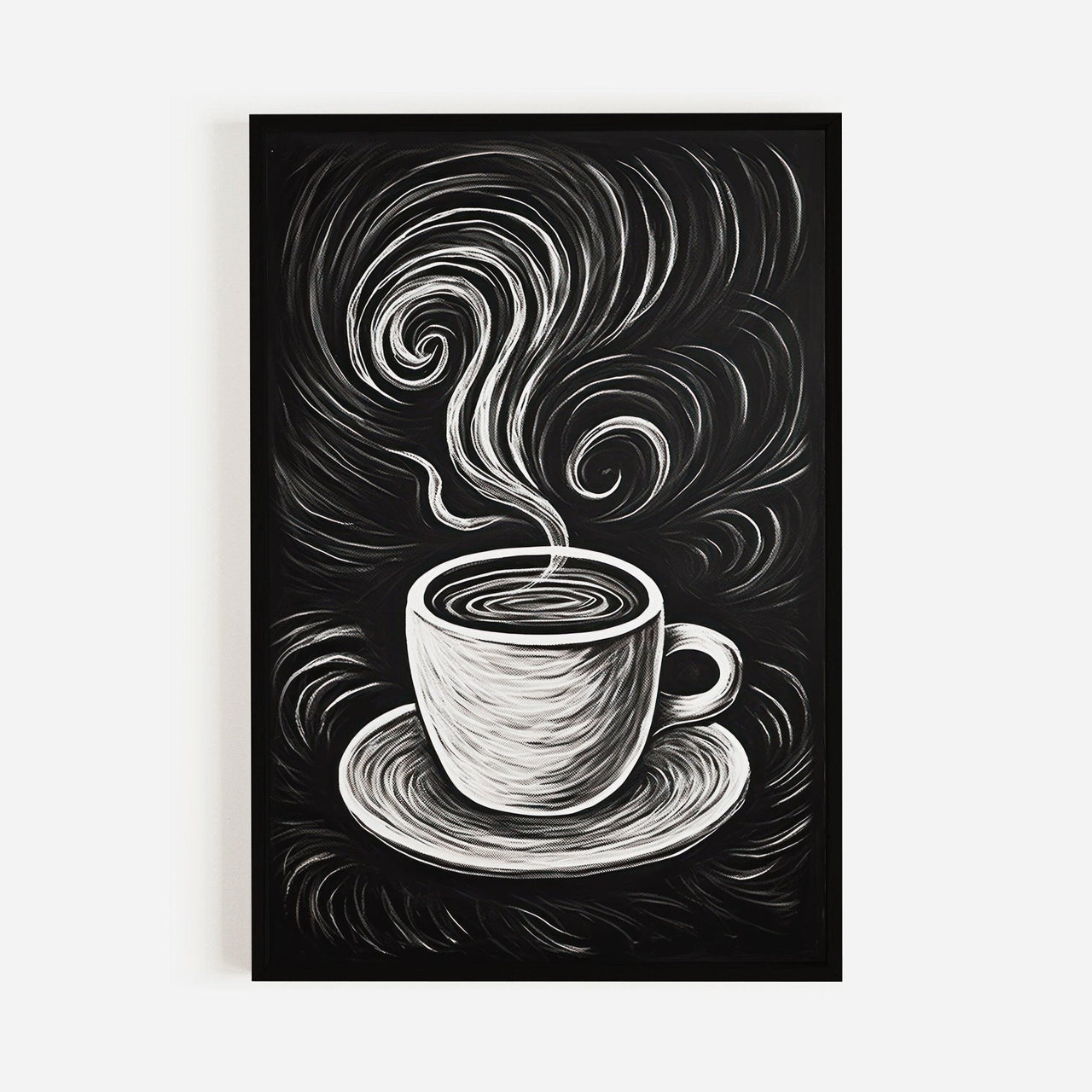 Coffee Cup Print – Kitchen Wall Decor for Rustic Nook