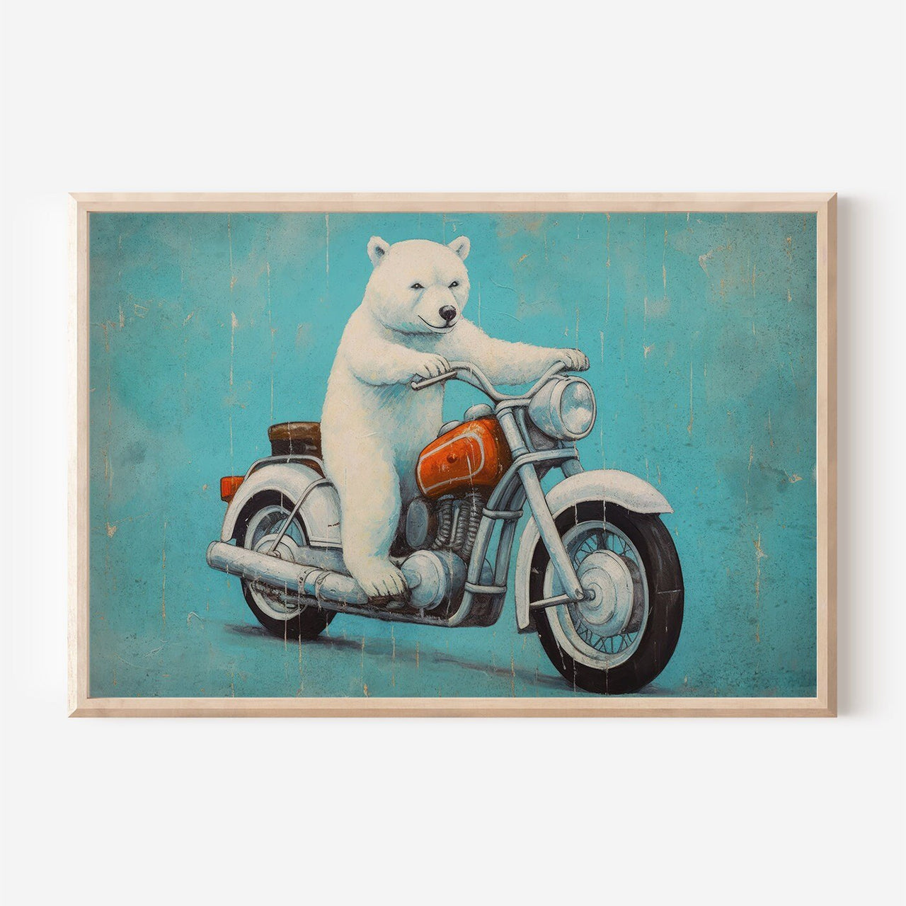 Polar Bear Wall Art – Animal Kids Room Print