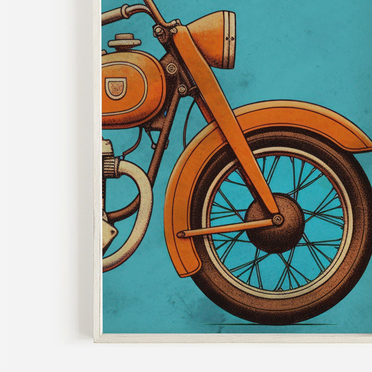 Red Fox Biker Wall Art – Animal Boys Room Decor • Set of 2