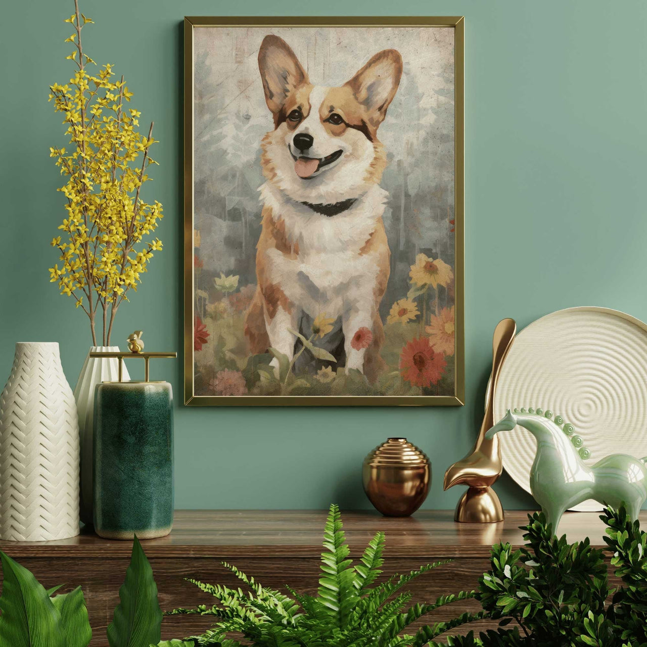 Corgi Print – Canine Nursery Wall Art