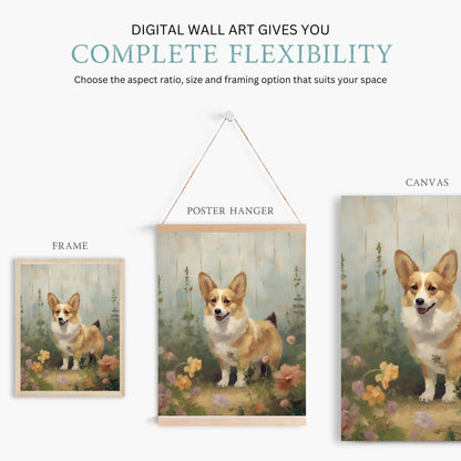 Corgi Wall Art, Vintage Dog Print, Perfect Gift for Dog Lovers - WildfieldPrints