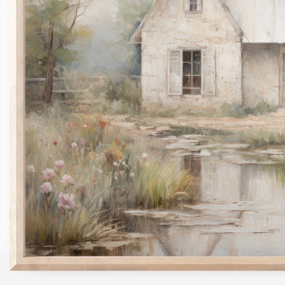 Cottage Art Print, French Countryside Decor, Rustic Farmhouse Style - WildfieldPrints