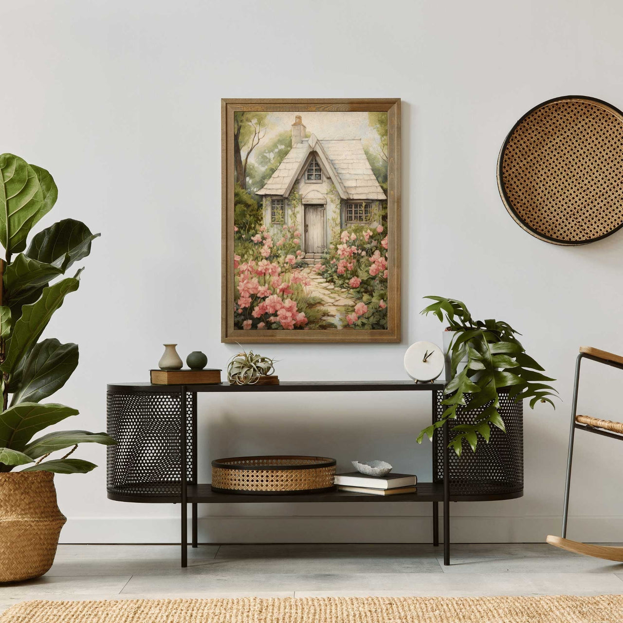 Flower Garden Wall Art – Floral Living Room Print