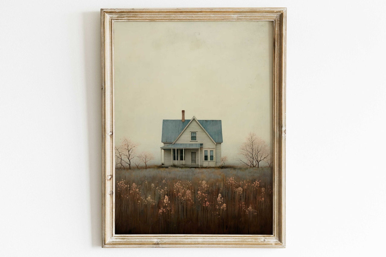 Country House Wall Art – Farmhouse Living Room Print