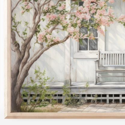 Country House Painting, Rustic Wall Art, Farmhouse Decor - WildfieldPrints