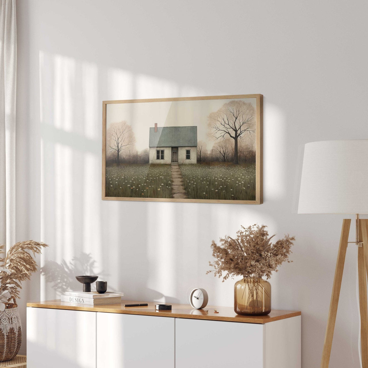 Country House Print – Rustic Living Room Wall Art