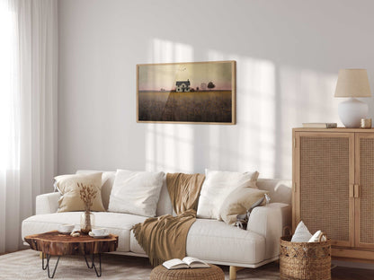 Country House Print, Farmhouse Wall Art, Countryside Decor - WildfieldPrints