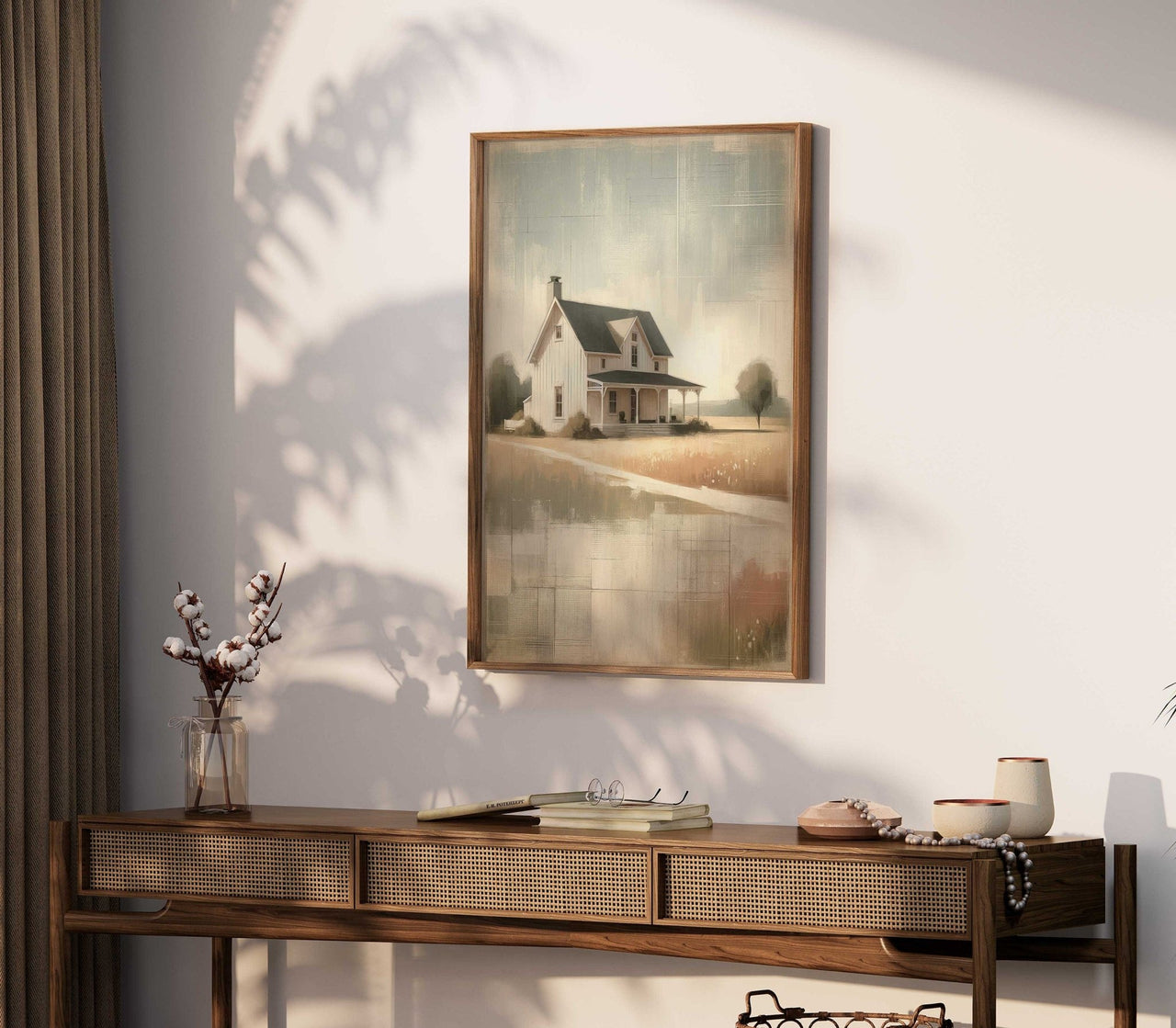 Country House Wall Art – Farmhouse Living Room Print