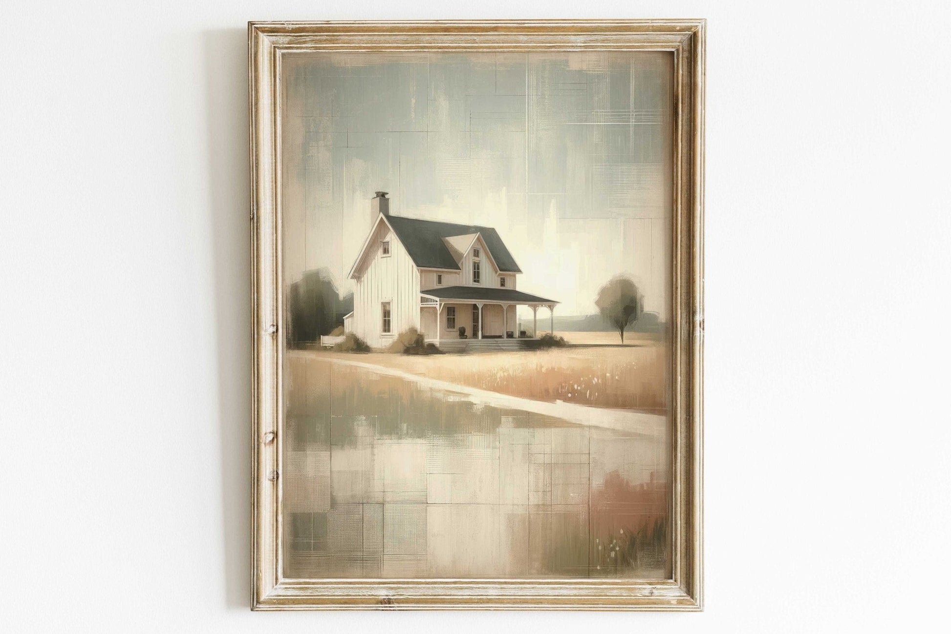 Country House Print, Rustic Wall Art, Farmhouse Home Decor - WildfieldPrints